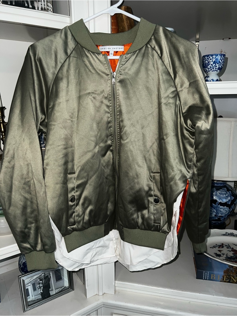 English Factory ladies Olive Green Bomber Jacket